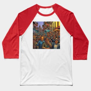 French Quarter and Mardi Gras Baseball T-Shirt